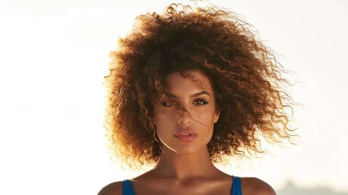 Jessica Aidi was photographed by Yu Tsai on Paradise Island, Bahamas.